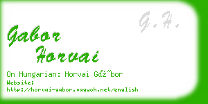 gabor horvai business card